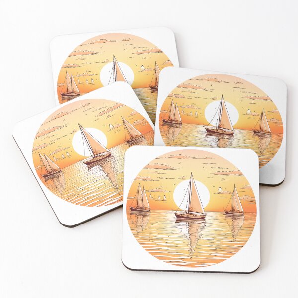 Item preview, Serene Seascape with Sailing Boats designed and sold by Win Hardy.