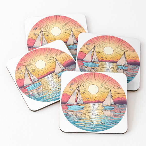 Item preview, Serene Seascape with Sailing Boats designed and sold by Win Hardy.