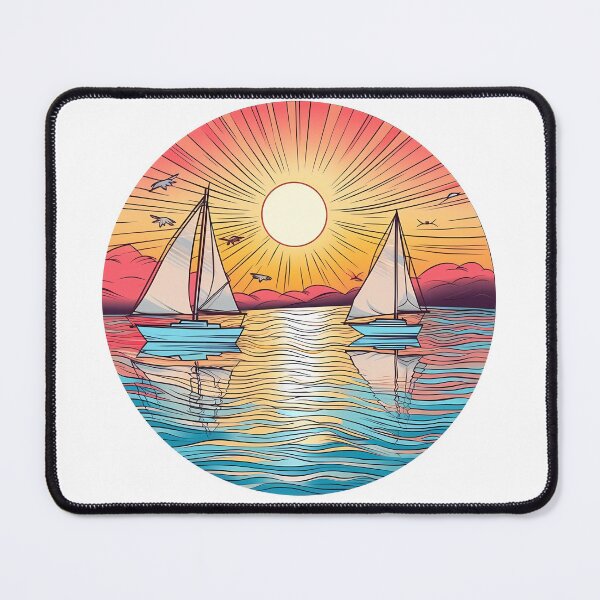 Item preview, Serene Seascape with Sailing Boats designed and sold by Win Hardy.