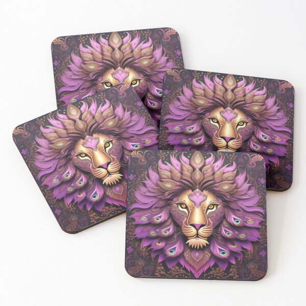 Item preview, Purple lion Peacock  designed and sold by Roxburylane.
