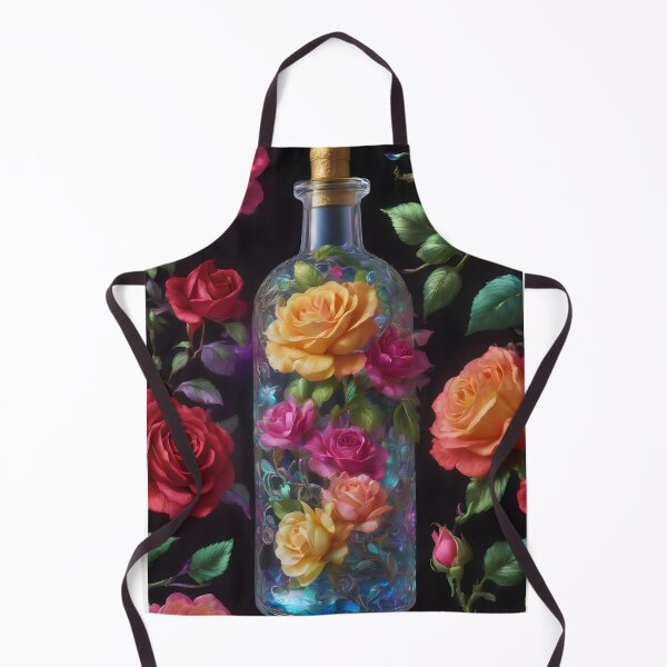 Item preview, Floral Glass Bottle designed and sold by Geek-Girl-Art.