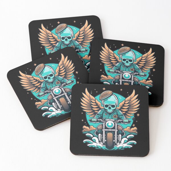 Item preview, Skeleton riding a motorcycle designed and sold by TrendyPalette.