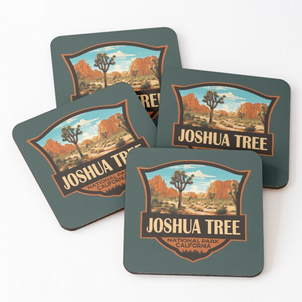 Artikelvorschau, Joshua Tree Nationalpark Illustration Retro Abzeichen entworfen und verkauft von KrisSidDesigns.