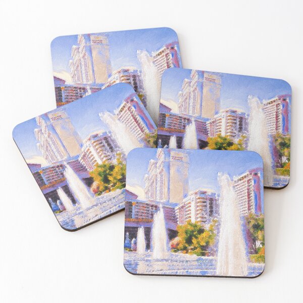 Item preview, Caesars palace fountains, Las Vegas - painting designed and sold by Travelways.