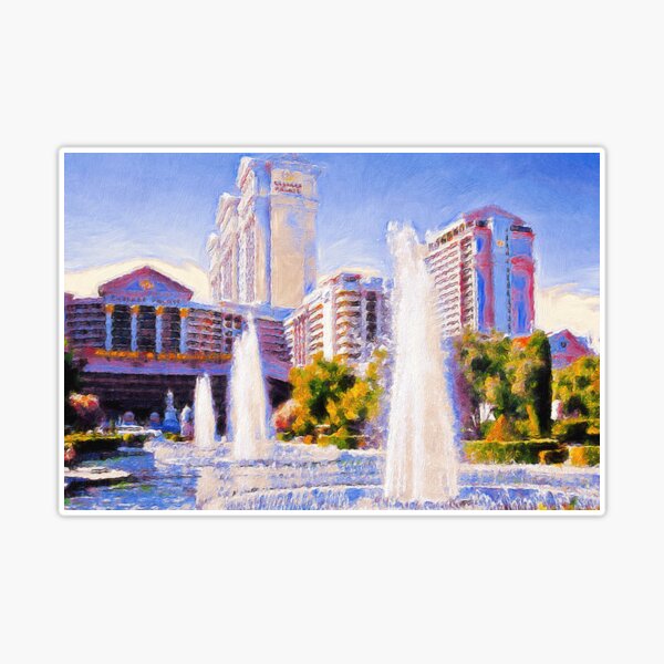 Caesars Palace Fountains - Las Vegas Nevada Canvas Print / Canvas