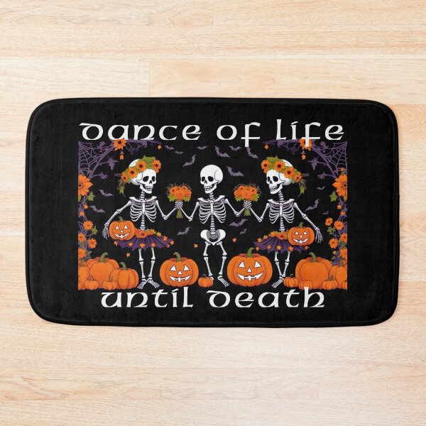 Item preview, Dance Of Life Until Death - Funny halloween skeletons with pumpkins designed and sold by InnerGrow.