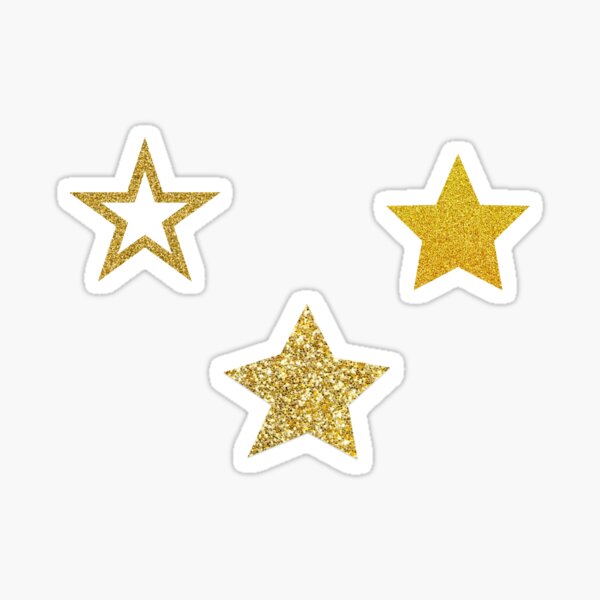 Bandai Sticker Decor Goldstars. Glittery Golden
