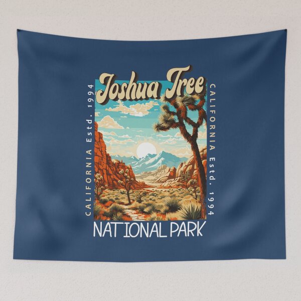 Item preview, Joshua Tree National Park Illustration Retro Distressed designed and sold by KrisSidDesigns.