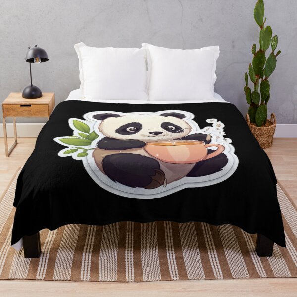 Item preview, Cute panda with black coffee designed and sold by Mateusz Majcherek.