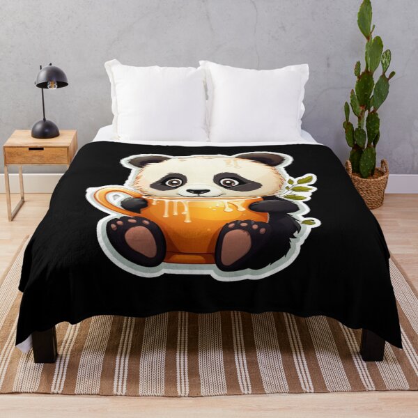 Item preview, Cute panda with black coffee designed and sold by Mateusz Majcherek.