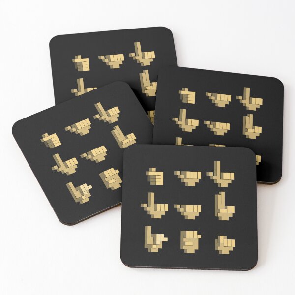 Item preview, ASL Pixel Gallaudet Block Sign designed and sold by pixelsparkzone.