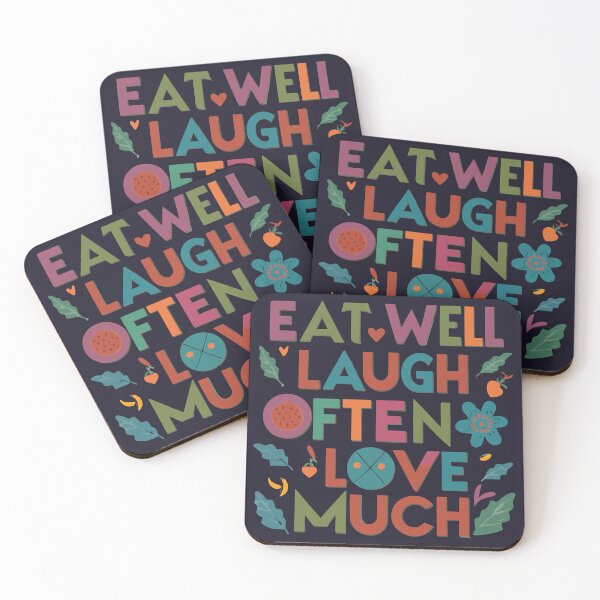 Item preview, Eat Well, Laugh Often, Love Much - Colorful Design designed and sold by By Nayla.