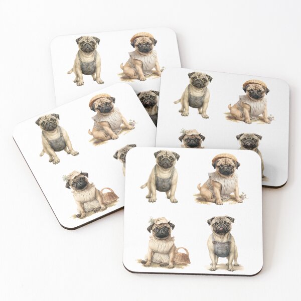 Item preview, Cute pugs in clothes designed and sold by Lil-Satu.
