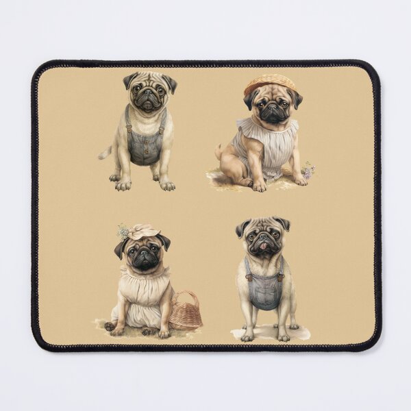 Item preview, Cute pugs in clothes designed and sold by Lil-Satu.