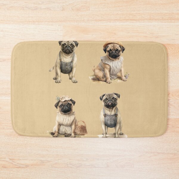 Item preview, Cute pugs in clothes designed and sold by Lil-Satu.