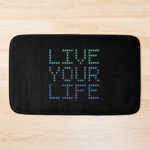 Item preview, ASL Pixel Love Live Your Life Quote designed and sold by pixelsparkzone.