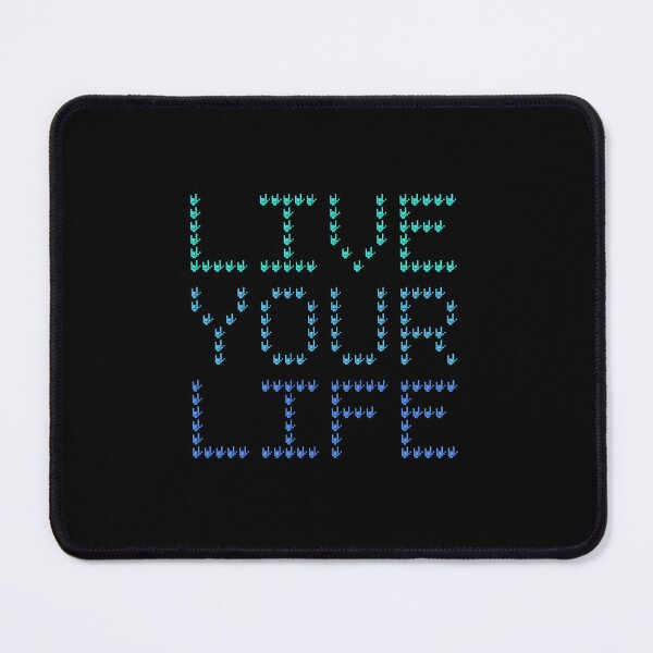 Item preview, ASL Pixel Love Live Your Life Quote designed and sold by pixelsparkzone.