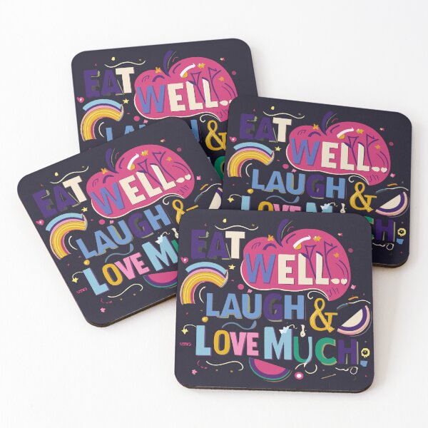 Item preview, Eat Well, Laugh Often, Love Much - Colorful Design designed and sold by By Nayla.