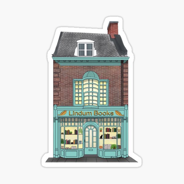 Item preview, Lindum Books Bookstore in Lincoln England designed and sold by KP Art Illustrations.