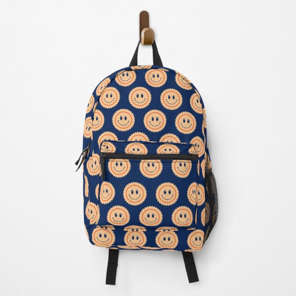 Item preview, Retro smiley pattern backpack designed and sold by baggageboutique.