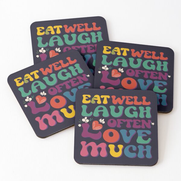 Item preview, Eat Well, Laugh Often, Love Much - Colorful Design designed and sold by By Nayla.