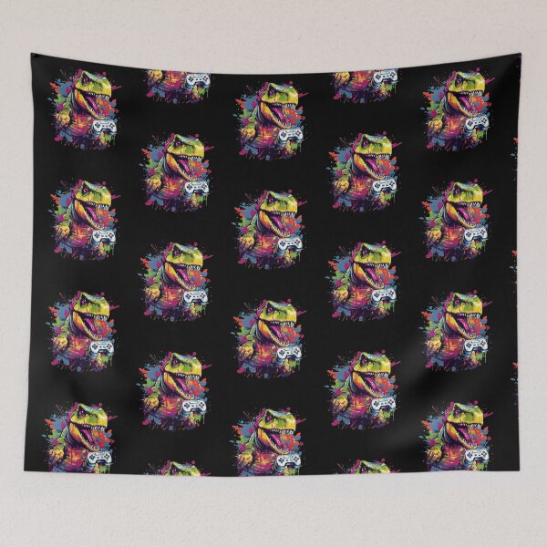 Item preview, Dinosaurs Dinosaur Gaming Dino Gamer designed and sold by ArtFromBeyond.