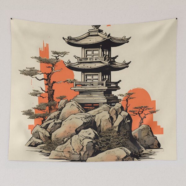 Item preview, Intricate Japanese Stone Lantern  designed and sold by dcrc.