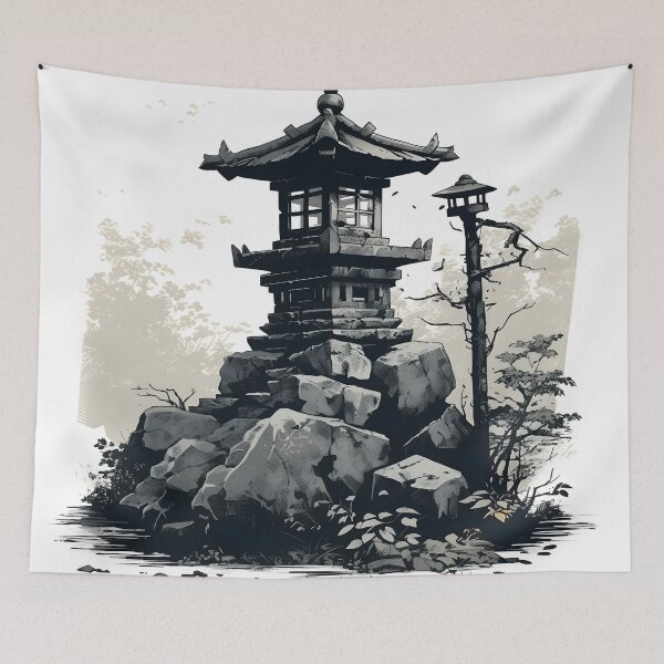 Item preview, Forgotten Japanese Stone Lantern  designed and sold by dcrc.