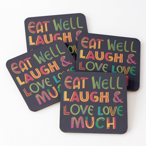 Item preview, Eat Well, Laugh Often, Love Much - Colorful Design designed and sold by By Nayla.