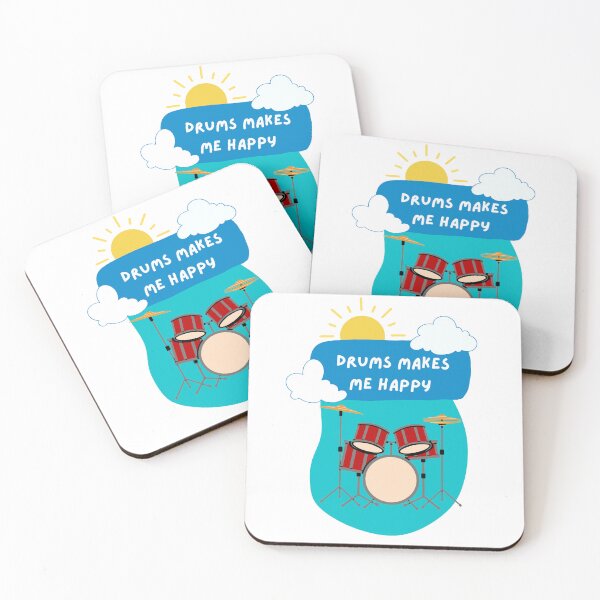 Item preview, DRUMS MAKES ME HAPPY - designs for little musicians designed and sold by Musicians-world.