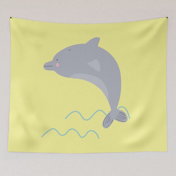 Item preview, Delfin saltando fuera del agua amarillo designed and sold by DofinaSur.