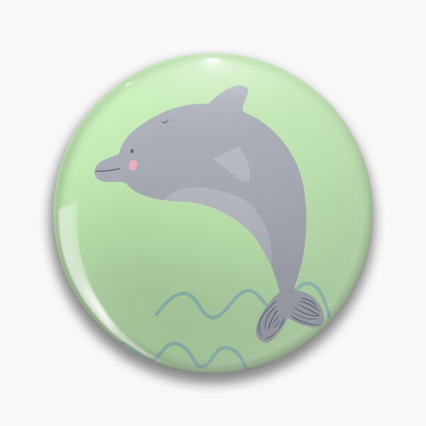 Item preview, Delfin saltando fuera del agua verde designed and sold by DofinaSur.