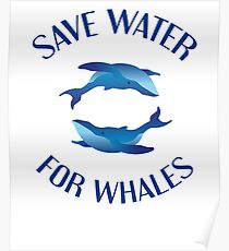 Save Water For Whales Poster