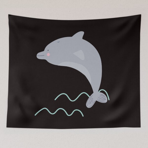 Item preview, Delfin saltando fuera del agua negro designed and sold by DofinaSur.
