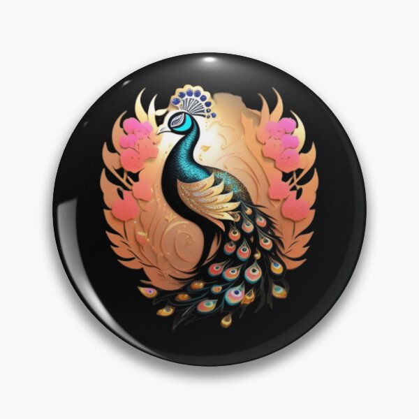 Item preview, Black and gold Peacock  designed and sold by Roxburylane.
