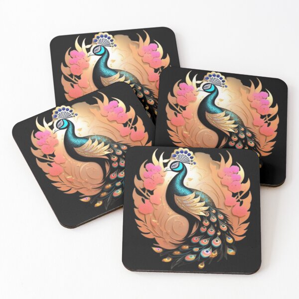 Item preview, Black and gold Peacock  designed and sold by Roxburylane.