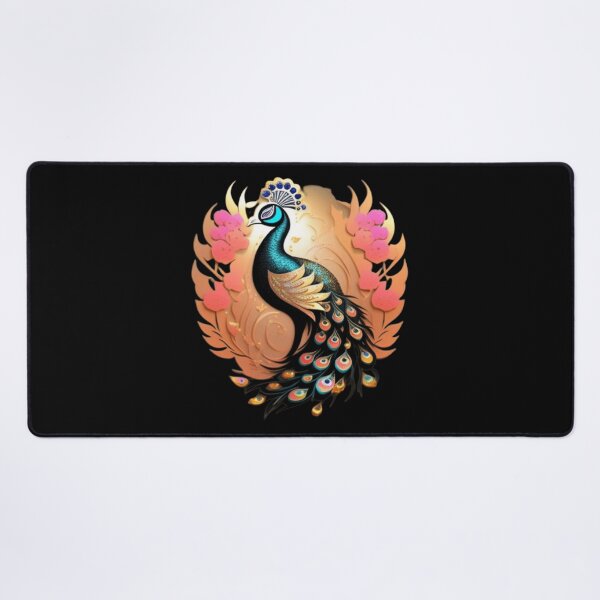 Item preview, Black and gold Peacock designed and sold by Roxburylane.