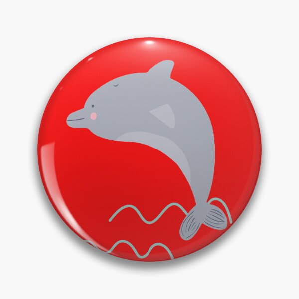 Item preview, Delfin saltando fuera del agua rojo designed and sold by DofinaSur.