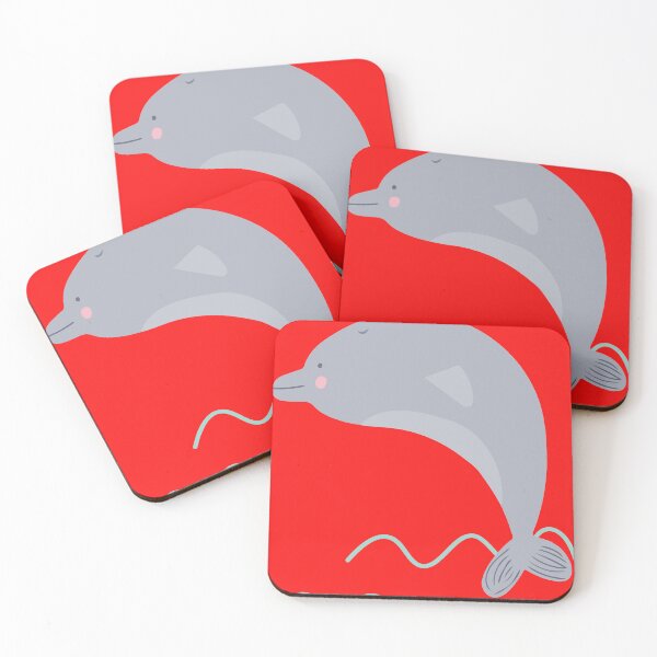 Item preview, Delfin saltando fuera del agua rojo designed and sold by DofinaSur.