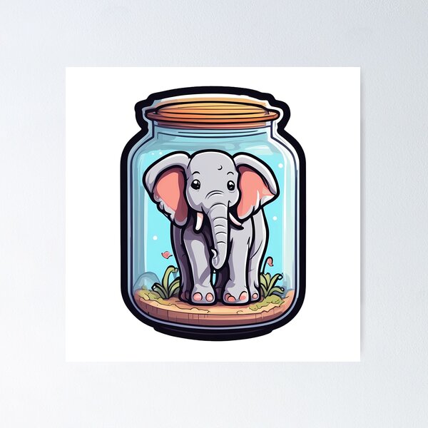 Item preview, Elephant in a jar designed and sold by Maths-4-Nerds.