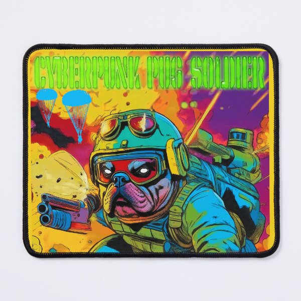 Item preview, Pug Cyberpunk Soldier 10 designed and sold by RedBluffTraders.