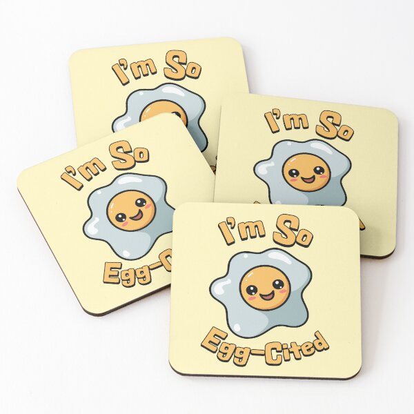 Item preview, I'm So Egg-Cited! Cute Egg Cartoon designed and sold by PMCreative.
