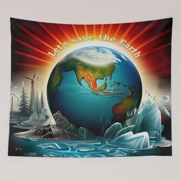 Item preview, Let's save the Earth globe in crisis designed and sold by JaroDesign2023.