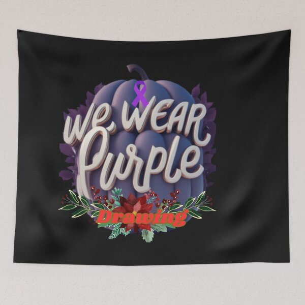 Item preview, WE WEAR PURPLE  DOMESTIC VIOLENCE AWARENESS, drawing designed and sold by carlos crane.