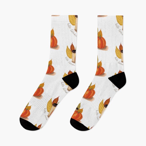 Item preview, Hello October: Pumpkin, Coffee and autumn leaves designed and sold by Wolshebnaja.