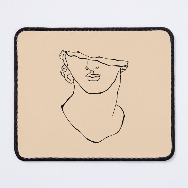 Item preview, Line art of broken Hellenistic colossal head  designed and sold by MUMYNGO.