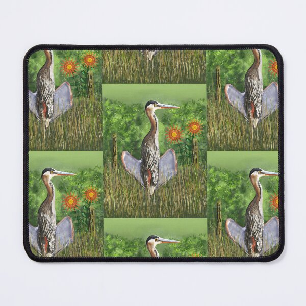 Item preview, Striking Great Blue Heron designed and sold by VerdeDoodleDuck.