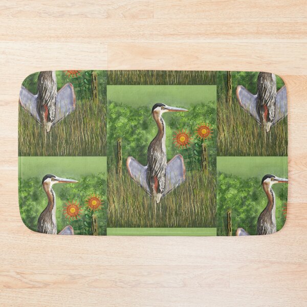 Item preview, Striking Great Blue Heron designed and sold by VerdeDoodleDuck.