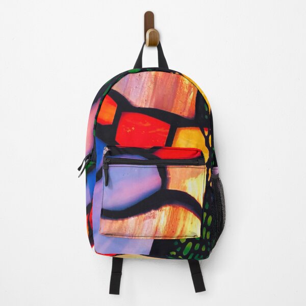 Item preview, Stained Glass Colorful dragonfly close-up art designed and sold by Neeshki.