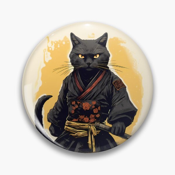 Item preview, Black Ninja Cat designed and sold by laika-et-al.